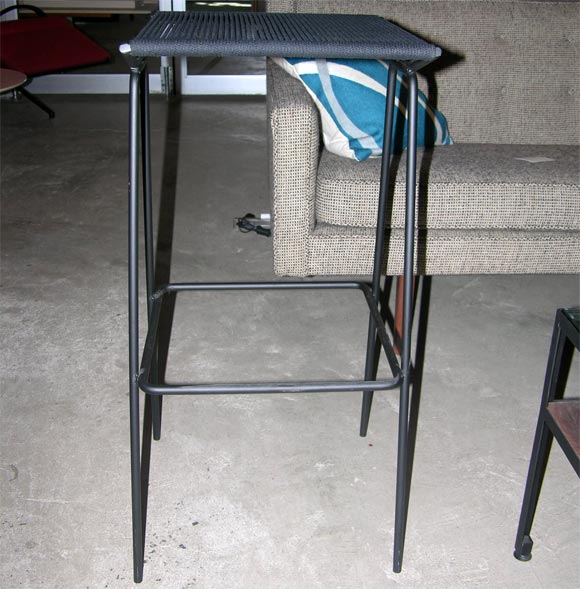 Set of 8 Alan Gould iron/rope bar stools-1950's.  American.  Sold separately or as a set.  2 left.