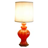 Barovier Orange Glass Lamp