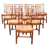Set 10 Dining Chairs by Jacob Kaer Set 10 Dining Chairs by Jacob Kaer
