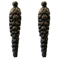 Carved Wood Fruit Swags