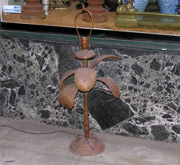 metal palm tree table lamp