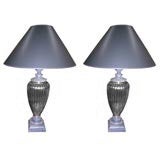 Pair of Mercury Glass Lamps