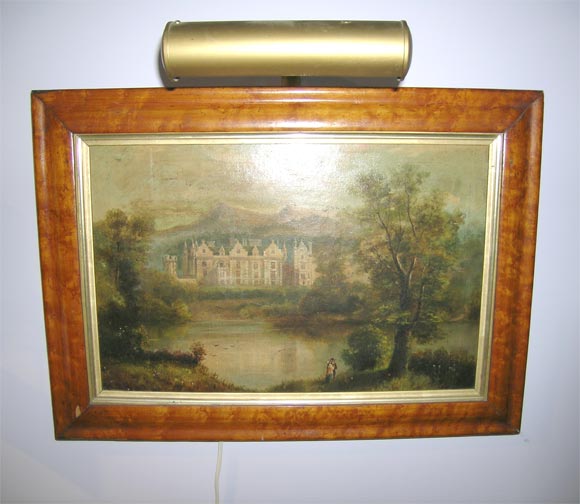Romantic English Castle Oil Painting