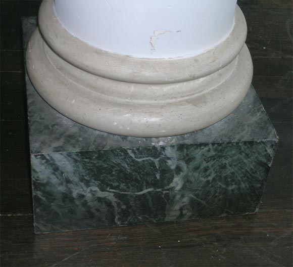 Mid-20th Century Pair of Circa 1940 French Plaster Urns on Plinths