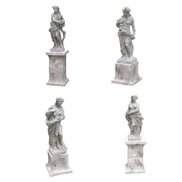 The Four Seasons in Cast Stone on Plinths