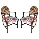 Pair of beechwood armchairs by Eugene Schone