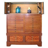 Cherry wood collectors cabinet