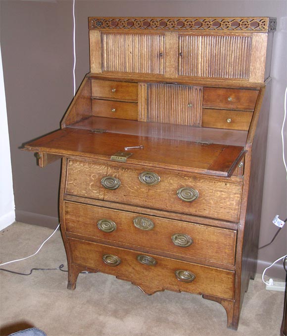A First Period Empire Bombay Shaped Drop Front Desk