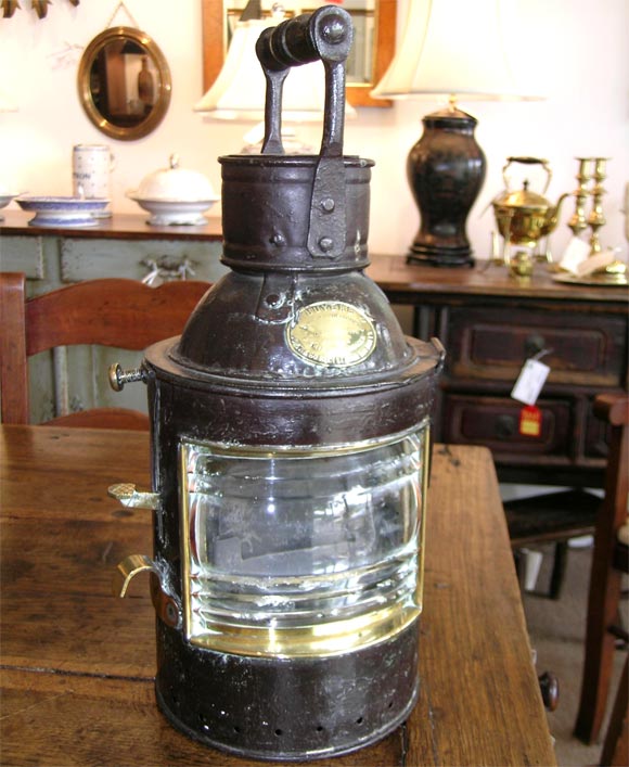 English Antique Morse Code Ship  Latern