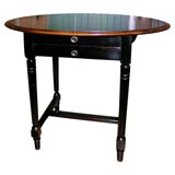 El Marangon Lacquered Cherry Drop-Leaf  Side Table