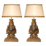 Pair of French Balustrade Lamps