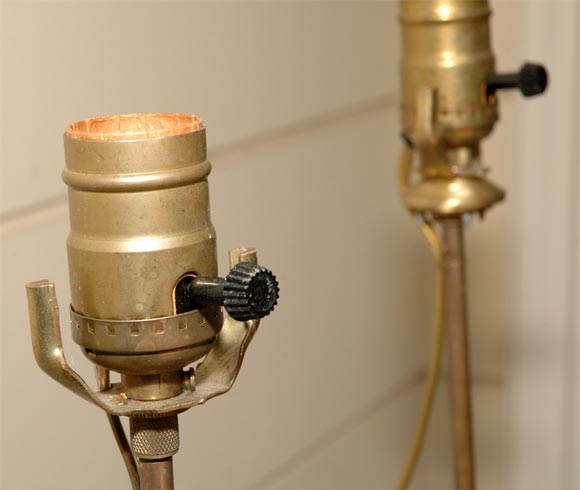 Pair of Electrified Oil Lamps In Excellent Condition In Los Angeles, CA