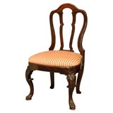 Portuguese Mahogany Slipper Chair