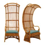 Amazing Rattan "Cobra" chairs