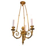 A Dore Bronze 3 Light Hanging Fixture Antique A Dore Bronze 3 Light Hanging Fixture