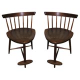 George Nakashima pair of "MIRA" stools