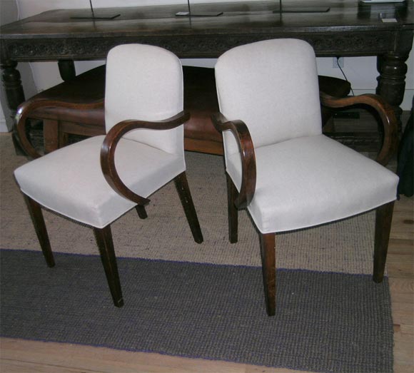 Pair of Open Arm Bridge Chairs For Sale 1