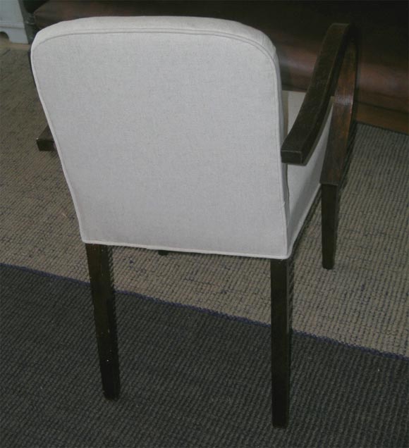 Pair of Open Arm Bridge Chairs In Good Condition For Sale In New York, NY