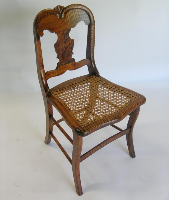 Beautiful Tiger Maple Chairs,each with its own unique grain.They have very fine form and craftsmanship overall.