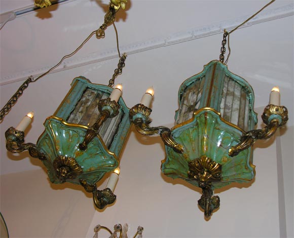 Pair of Pagoda-form Chandeliers