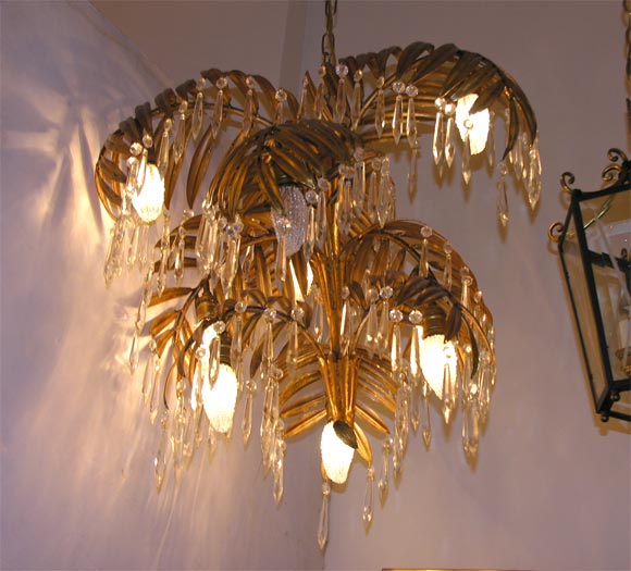Palm Frond Chandelier