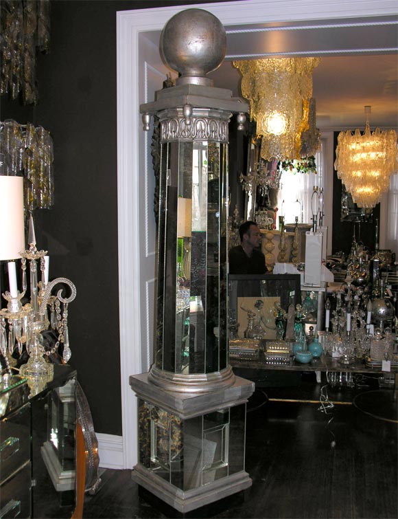 Pair of Giant Mirrored Obelisks