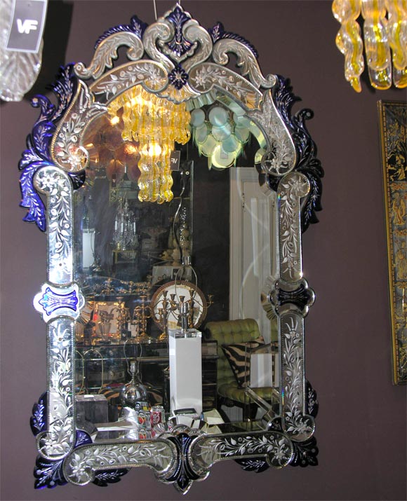 Cobalt Venetian Mirror