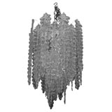 1970's Venini Glass Ice Chandelier