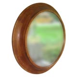Round Pine Frame Mirror