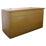 19THC ORIGINAL MUSTARD PAINTED  MEAL BIN