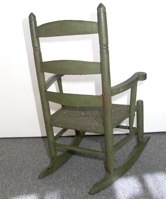 19th Century 19THC EARLY NEW ENGLAND ROCKING CHAIR