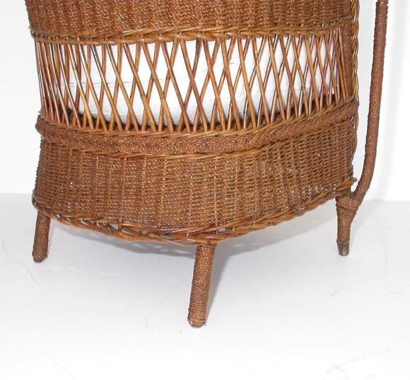 Seagrass WICKER AND SEAGRASS CHAIR WITH CUSHION