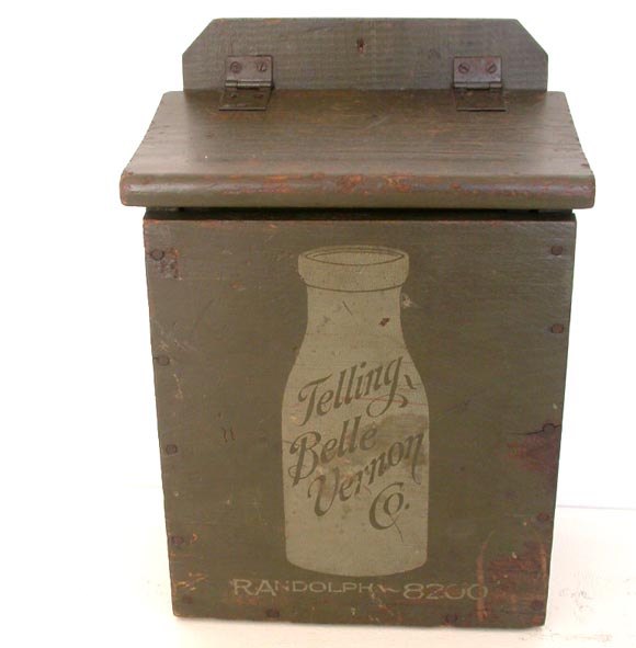 RARE ORIGINAL PAINTED MILK BOTTLE BOX