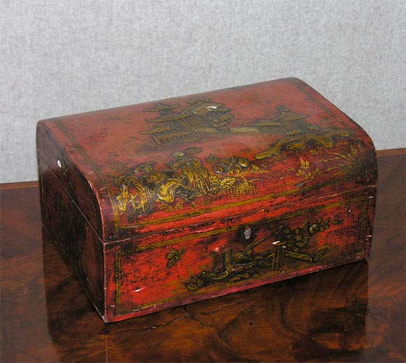 English Chinoiserie Laquer Box