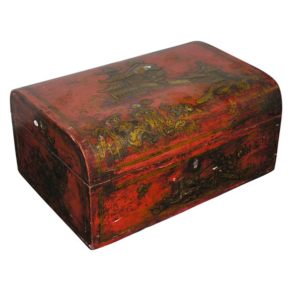 Red Laquer Box For Sale