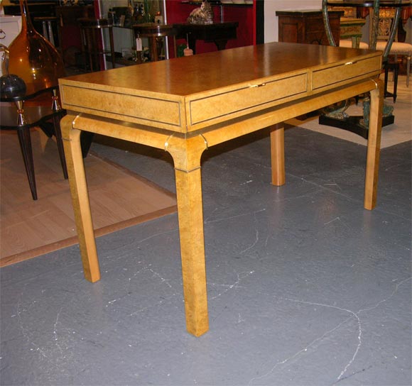 John Stuart Burled Console Desk