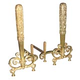 Turn of the Century Bronze Andirons