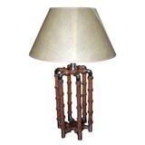 Faux Bamboo Motif Deco Lamp