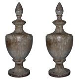 Pair of Painted Architectural Finials