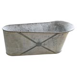 Antique Zinc French Directoire Bathing Tub