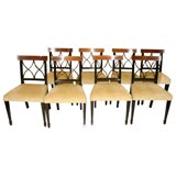 Set of Eight 20th century English Dining Chairs