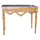 19th century Italian Console with faux painted marble top