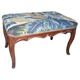 Regence Footstool upholstered in antique aubusson