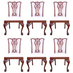 Antique Set of Six Mahogany Chippendale Chairs