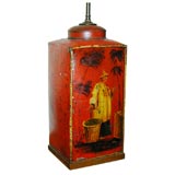 Vintage 19th century Chinese Export Tole Lamp