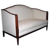 Early Art Deco carved mahogany Settee