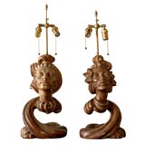 Pair of Tropical Style Table Lamps