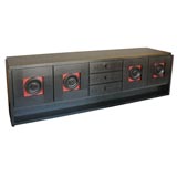 Large Ebonized Oak Buffet Large Ebonized Oak Buffet