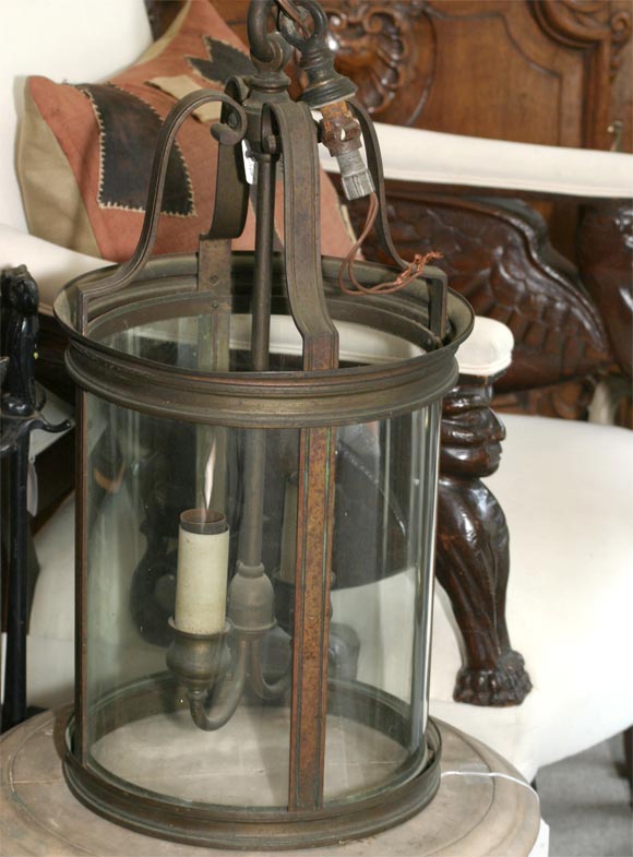 Bronze and glass Hall Lantern