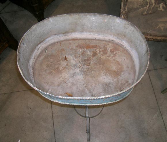 French 19th c. Tole and Iron Jardinaire